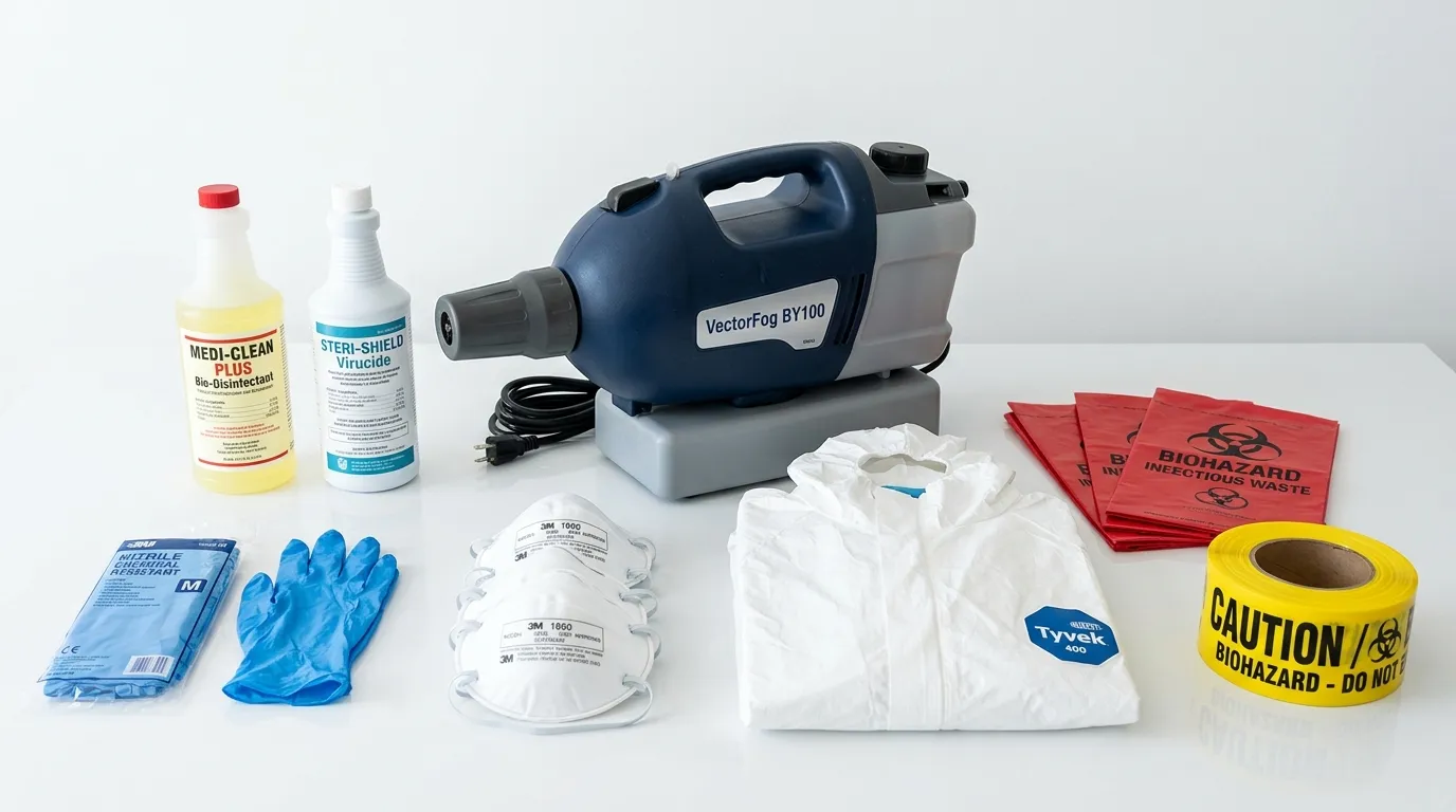 Professional biohazard remediation crew working in Downtown Brooklyn